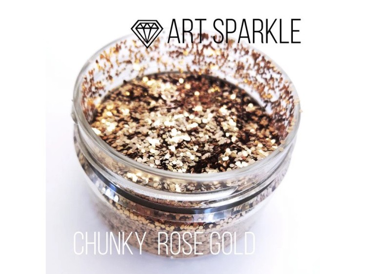 Глиттер крупный Chunky Rose Gold, 50 г, Craftsmen.store — картинка 2