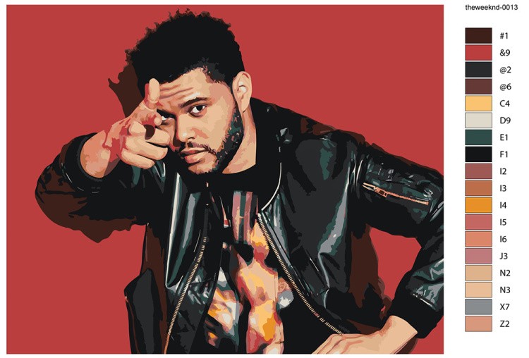 Картина по номерам «Музыкант The Weeknd Викенд 9» — картинка 2
