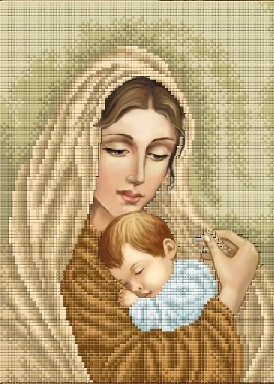 Рисунок на ткани «Материнская любовь»