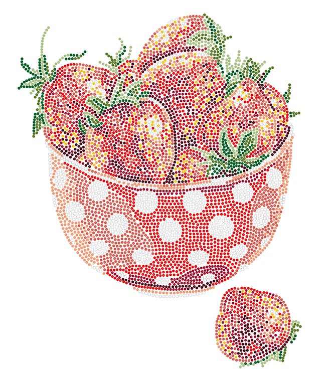 Алмазная вышивка «Клубника в чашке» — картинка 2