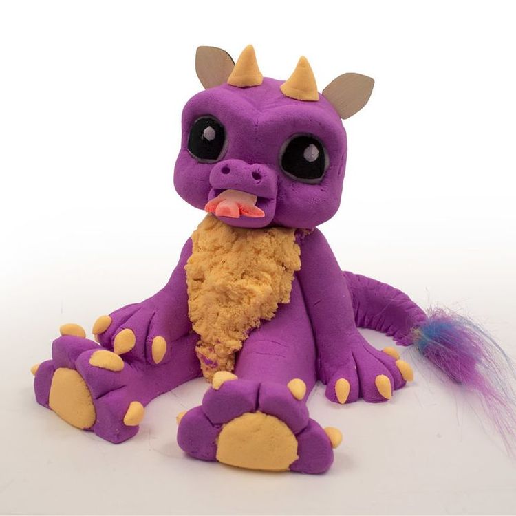 Пушистый пластилин PLUSH, фиолетовый оранжевый — картинка 2