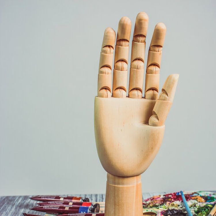 Манекен художественный «Рука», высота 30 см., мужская правая, дерево, BRAUBERG ART CLASSIC  — картинка 9