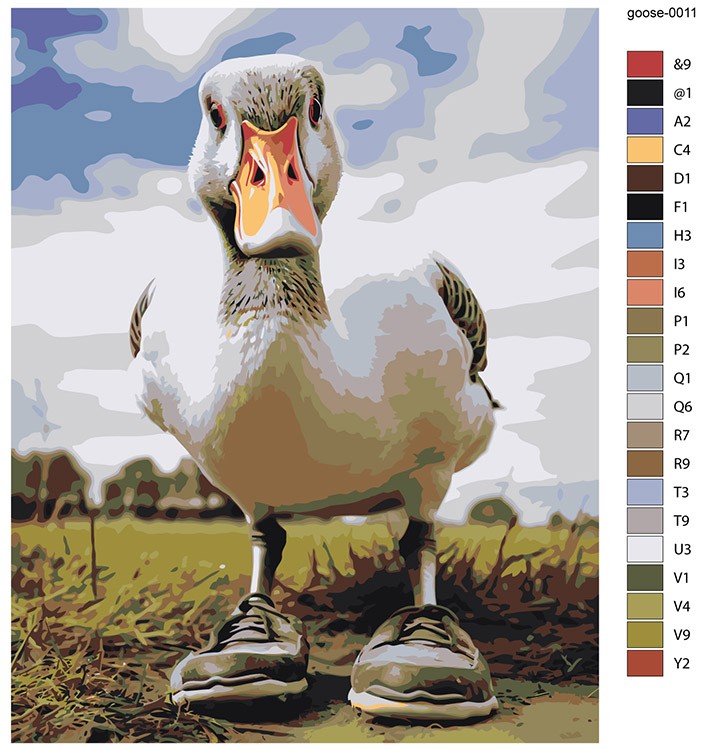 Картина по номерам «Гусь в ботинках стою и не шевелюсь» — картинка 2