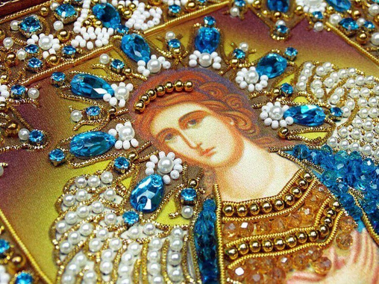 Набор вышивки хрустальными камнями «Ангел Хранитель» (золото) — картинка 5