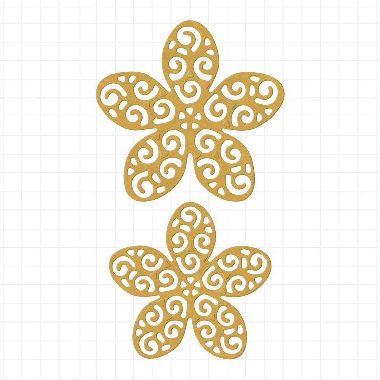 Набор ножей для вырубки «Цветы», 5,2x5,1, 4,5x4,5 см, 2 шт., Mr.Painter — картинка 2