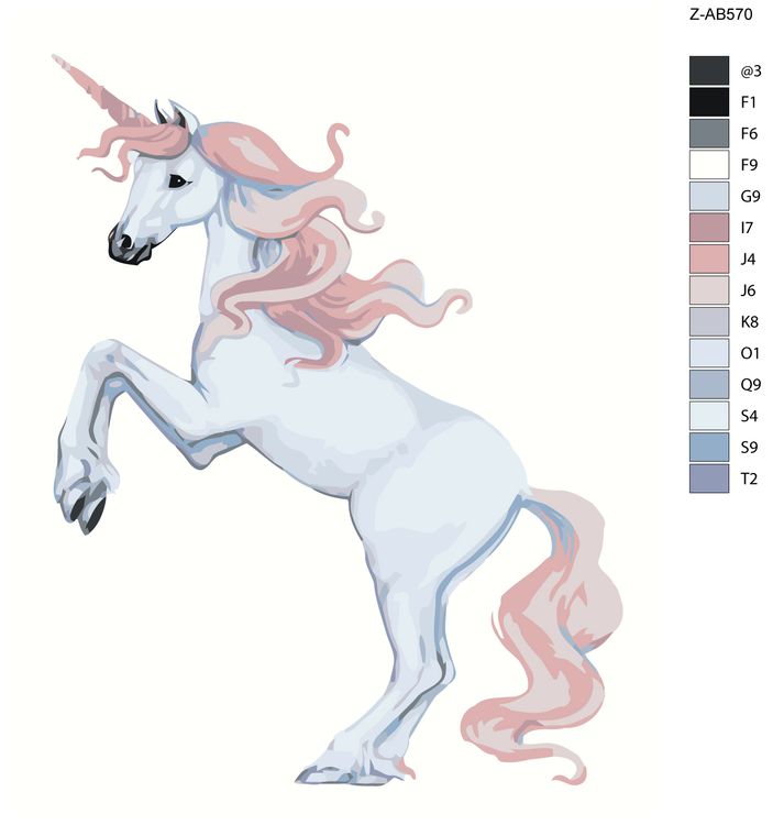 Картина по номерам «Единорог» — картинка 2