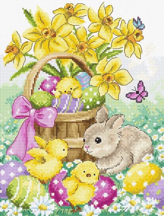 Набор для вышивания «Easter Rabbit and Chicks»