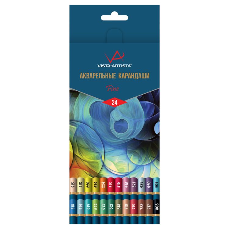 Набор акварельных карандашей Vista-Artista Fine, 24 цвета