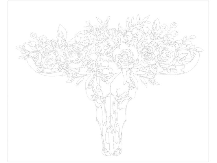 Картина по номерам «Череп» — картинка 3