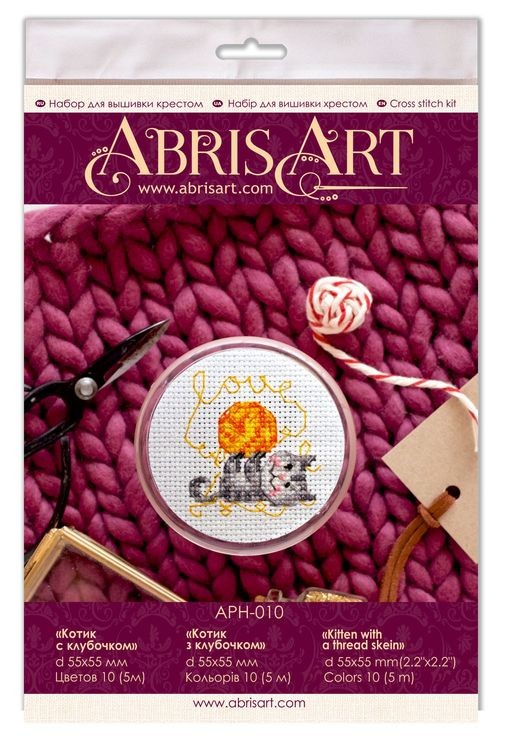 Набор для вышивания «Котик с клубочком» — картинка 2