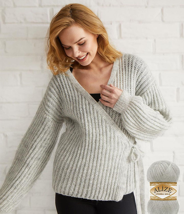 Пряжа ALIZE Angora Gold (27), бледная сирень, 5 шт. по 100 г — картинка 14