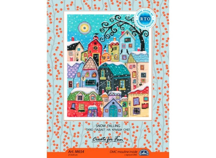 Набор для вышивания «Тихо падает на крыши снег» — картинка 3
