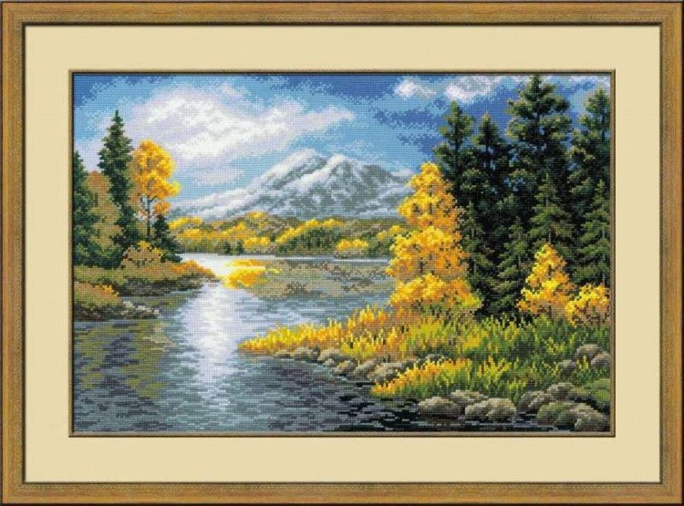 Набор для вышивания «Озеро в горах» — картинка 2