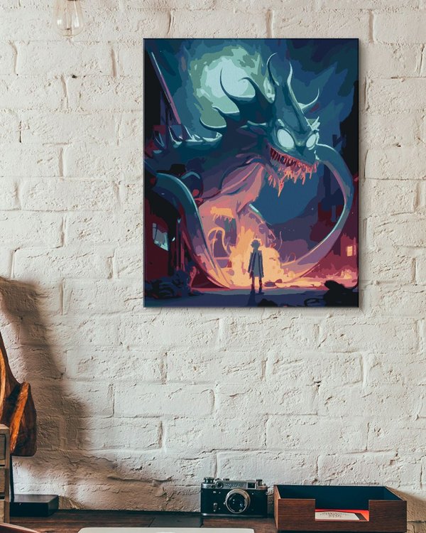 Картина по номерам «Рик спасает город от чудовища» — картинка 3