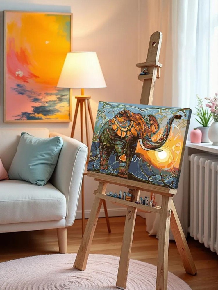 Картина по номерам «Слон» — картинка 10