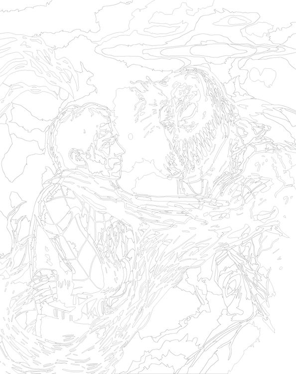 Картина по номерам «Веном и Человек-паук: Том Харди и Том Холланд» — картинка 3