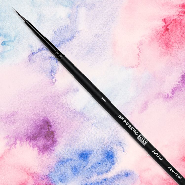 Кисть художественная профессиональная Art Classic, белка, круглая, № 1, короткая ручка, Brauberg — картинка 5