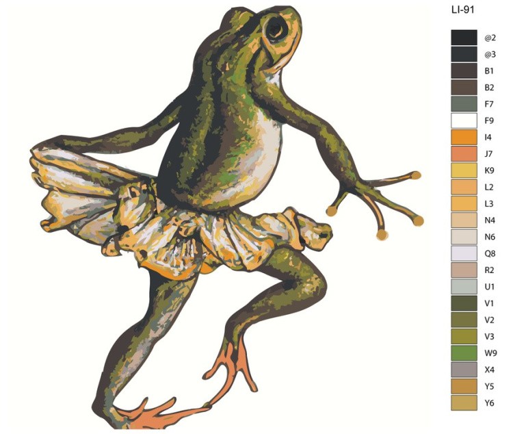 Картина по номерам «Лягушка в пачке» — картинка 2