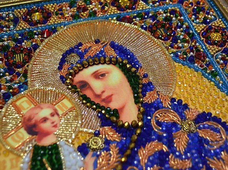 Набор вышивки хрустальными камнями «Богородица Иерусалимская» — картинка 12