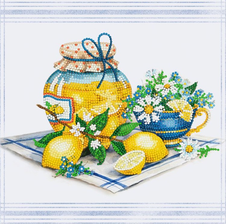 Алмазная вышивка «Постер. Лимонный натюрморт»