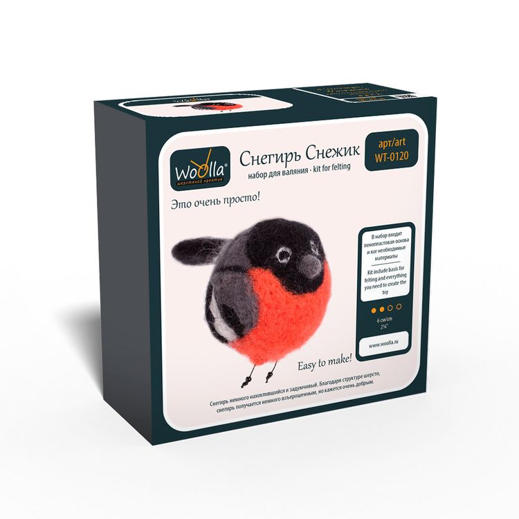 Набор для валяния «Снегирь Снежик» — картинка 3