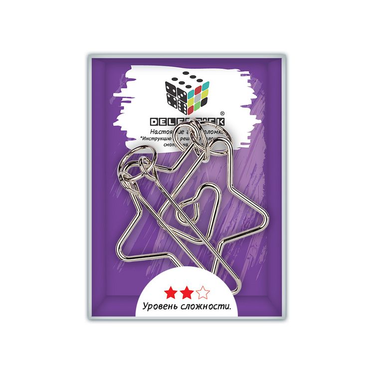 Головоломка металлическая Звезда, 6 элементов — картинка 2