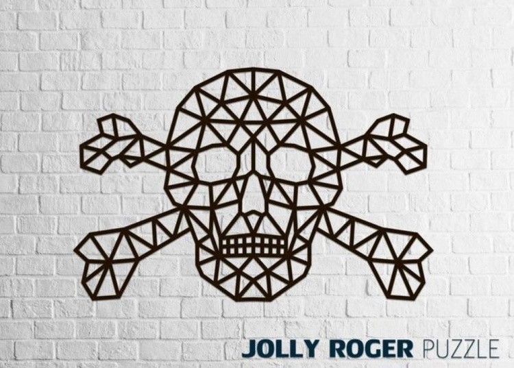 Деревянный интерьерный пазл «Веселый Роджер», Eco Wood Art — картинка 2