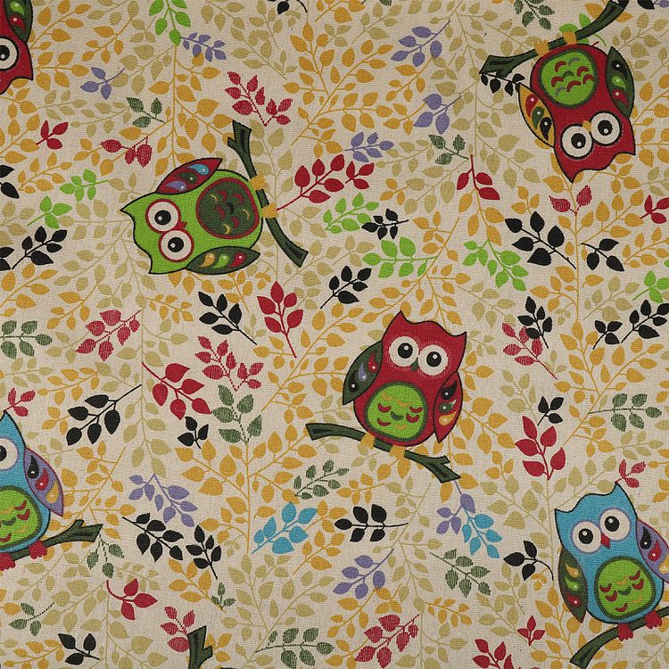 Ткань Лен, 140 г/м², 5 м x 150 см, цвет: желтый, животный принт, TBY — картинка 4