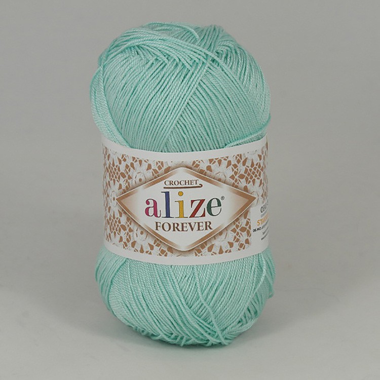 Пряжа ALIZE FOREVER (669), светло-бирюзовый, 5 шт. по 50 г — картинка 2