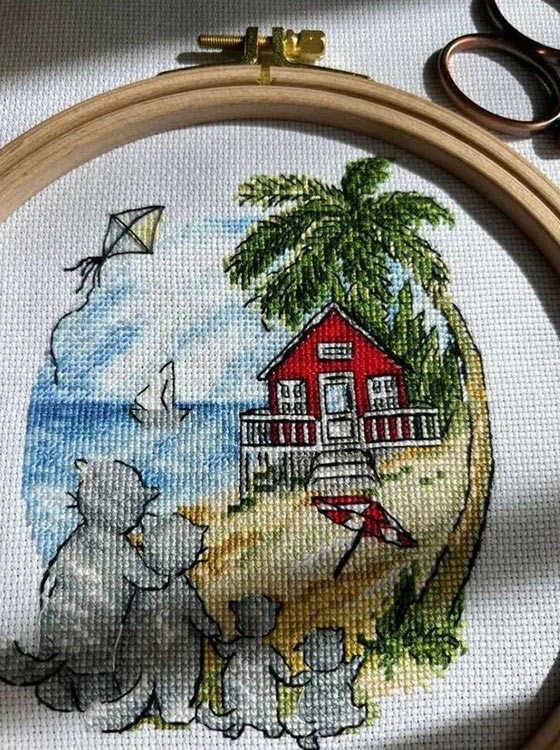 Набор для вышивания «Новоселье. Коты» — картинка 6