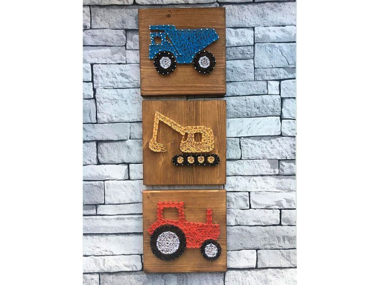 Набор для творчества STRING ART «Экскаватор» — картинка 2