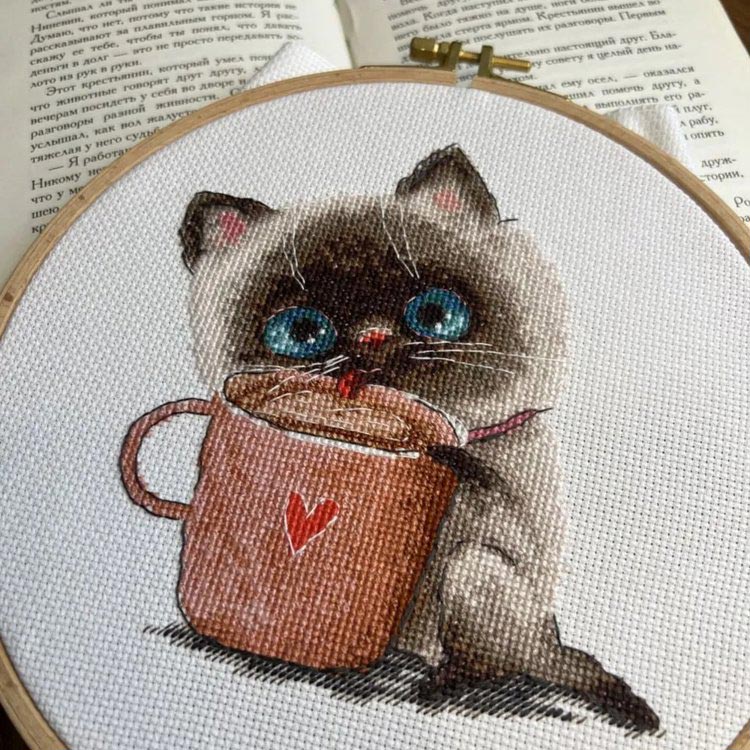 Набор для вышивания «Кофеманы. Котик» — картинка 6