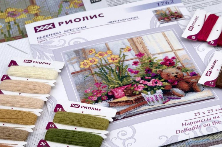 Набор для вышивания «Нарциссы на окошке» — картинка 4