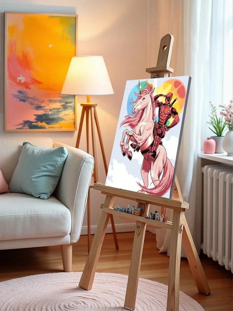 Картина по номерам «Дедпул на единороге» — картинка 9