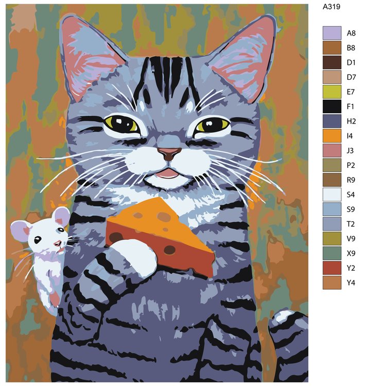 Картина по номерам «Любитель сыра» — картинка 2