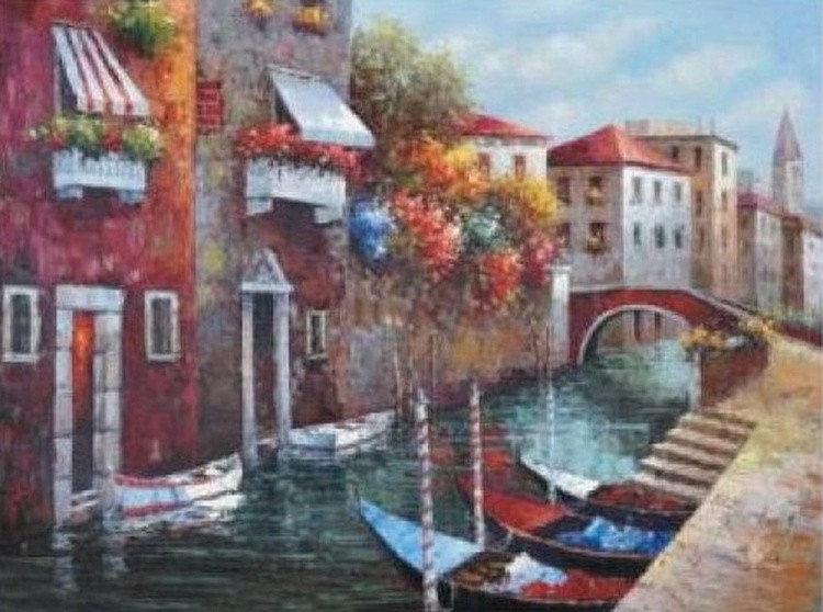 Алмазная вышивка «Канал в Венеции»