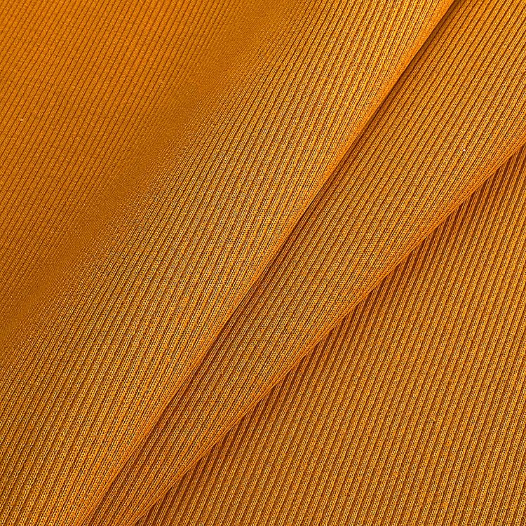 Ткань трикотаж Кашкорсе с лайкрой, 15 м, ширина 120 см, цвет: горчица, TBY — картинка 2