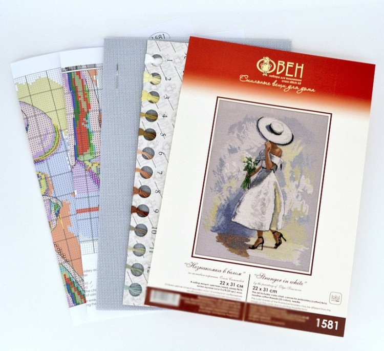 Набор для вышивания «Незнакомка в белом» — картинка 3