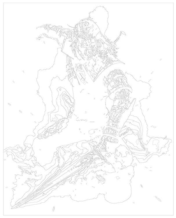 Картина по номерам «Ведьмак 3 Witcher фэнтези: Геральт 2» — картинка 3