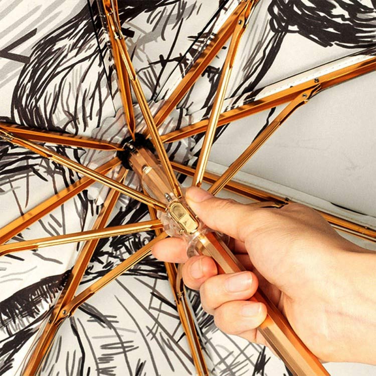 Зонт двусторонний Порхание Бабочек, складной, 8 спиц, автомат — картинка 5