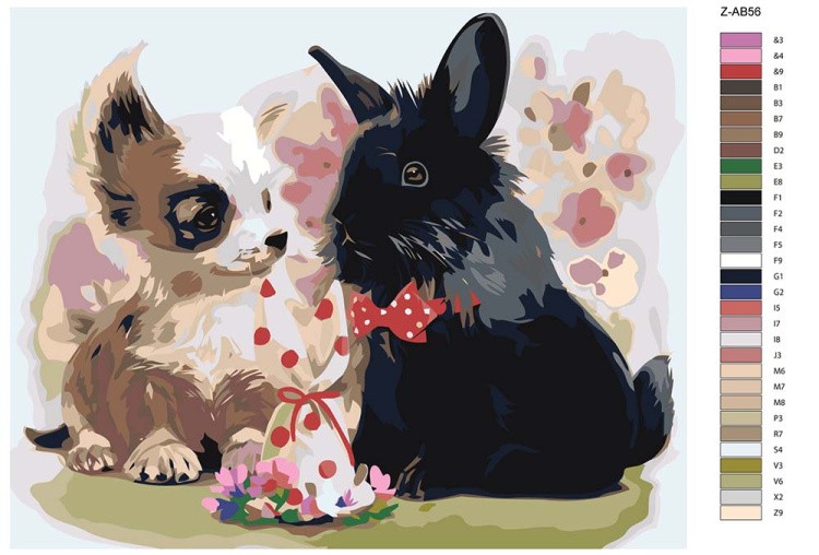 Картина по номерам «Милые друзья» — картинка 2