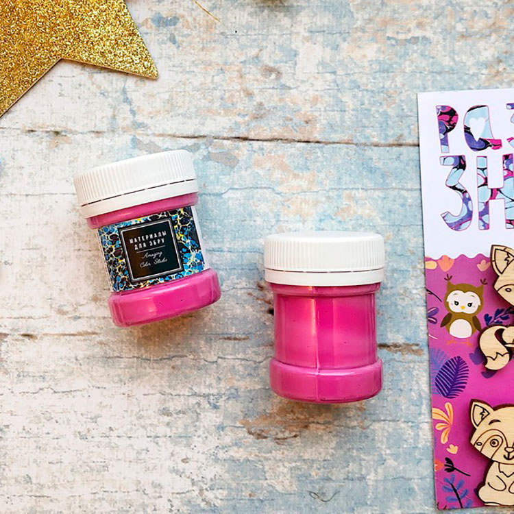 Краска для эбру фуксия 30 мл, Amazing Color — картинка 2