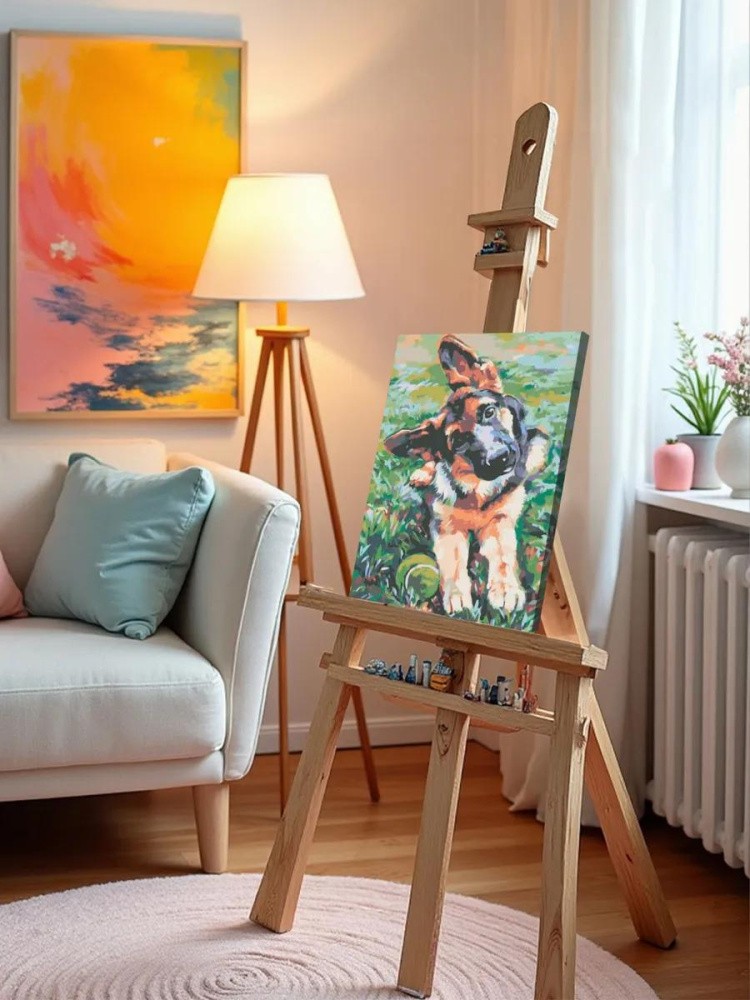 Картина по номерам «Овчарка» — картинка 9