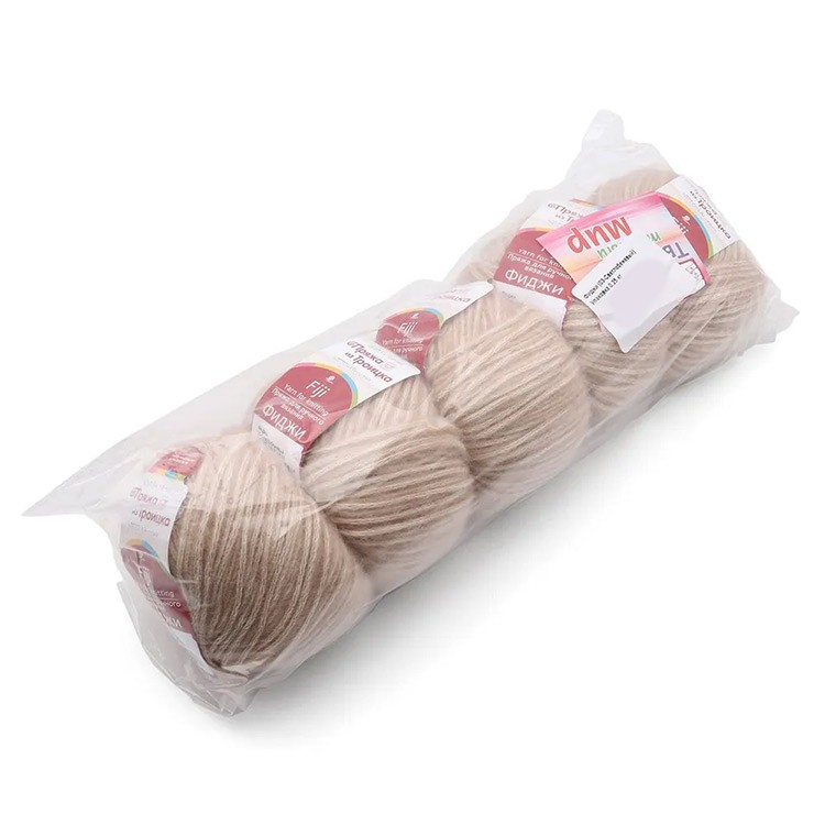 Пряжа из Троицка Фиджи (03), светло-бежевый, 5 шт. по 50 г — картинка 3