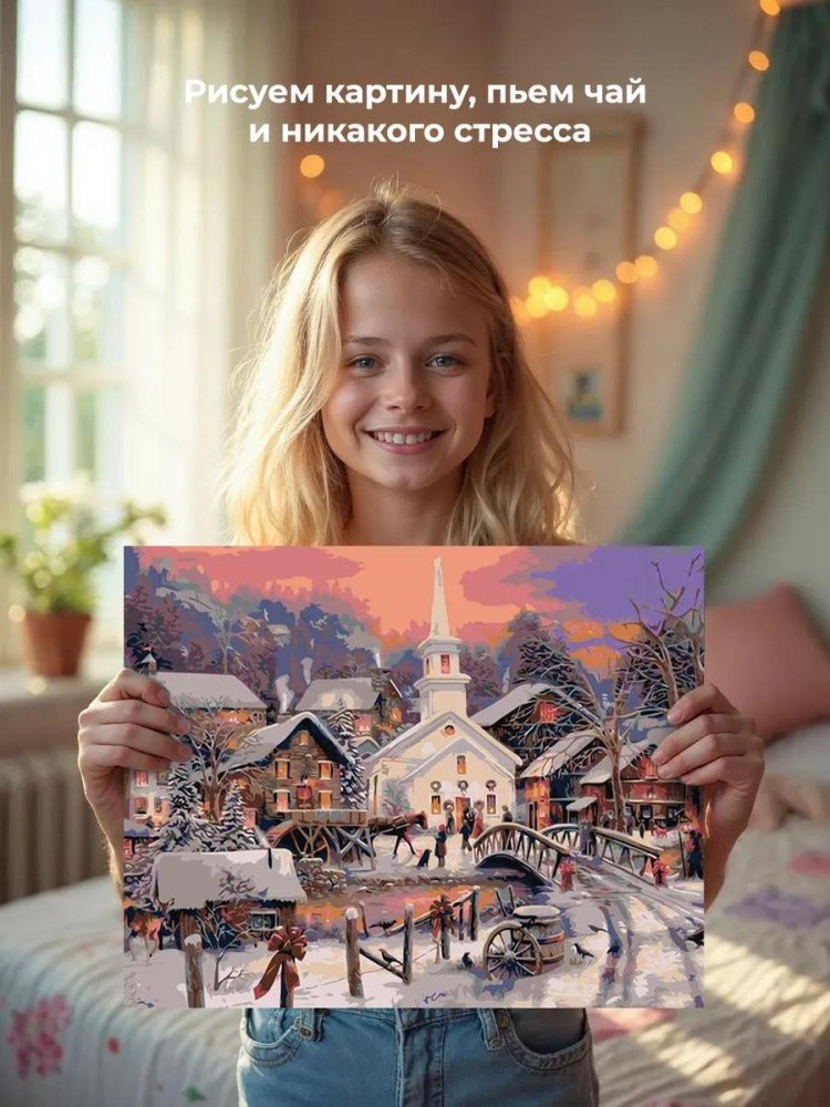 Картина по номерам «Накануне Рождества» — картинка 6