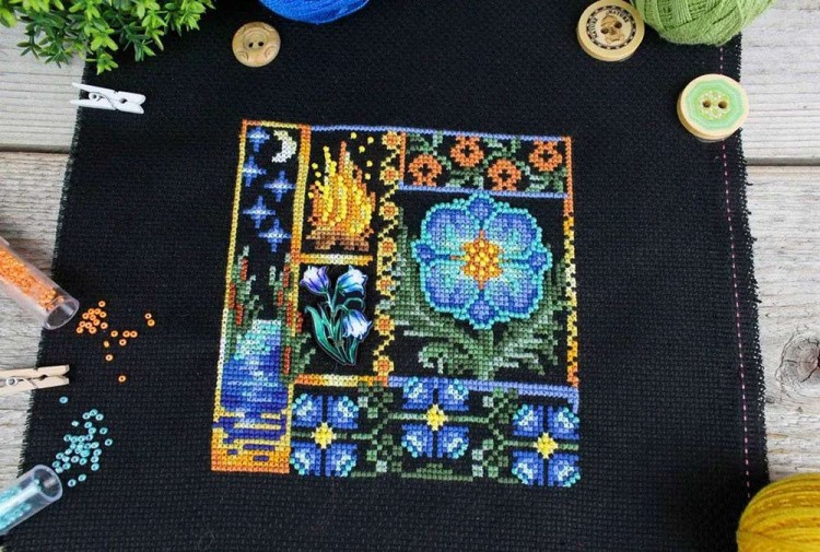 Набор для вышивания «Мини-семплер. Цветок папоротника» — картинка 6