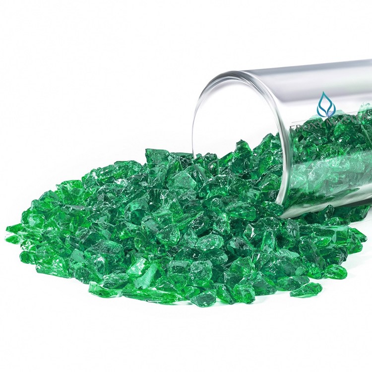 Стеклянная крошка нефритовая, фракция 2-4 мм, 100 г — картинка 2