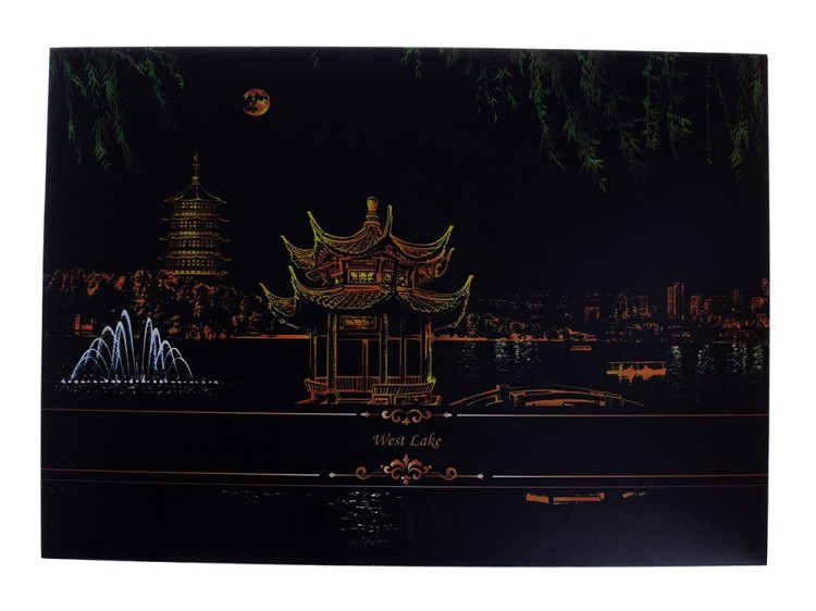 Скретч-картина «West Lake» (цветная) — картинка 5