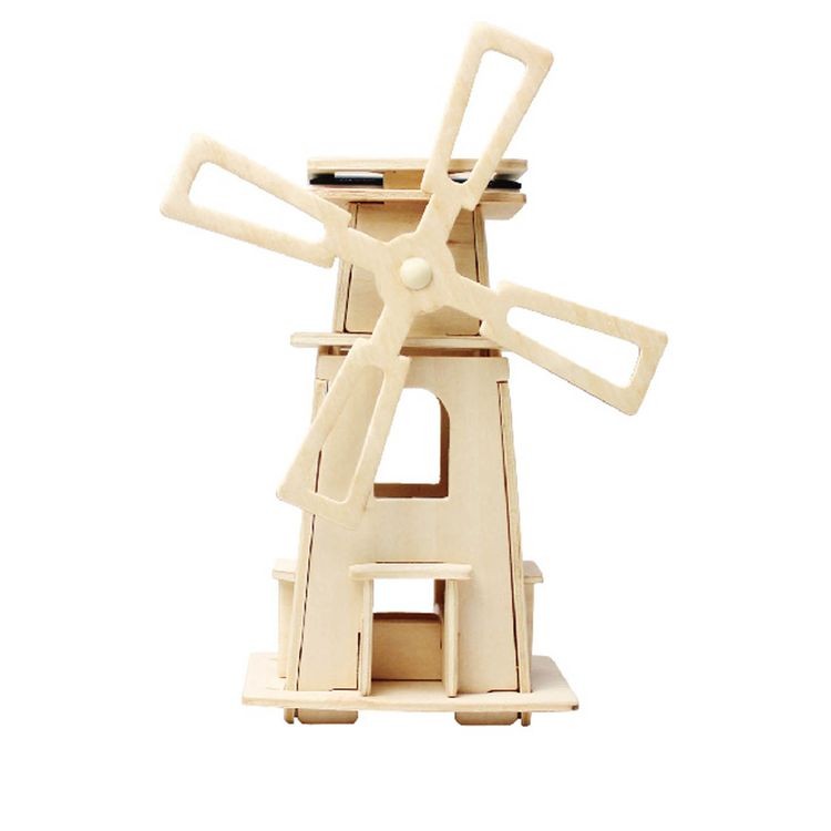 Деревянный 3D пазл Robotime «Ветряная мельница №3»