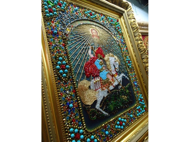 Набор вышивки хрустальными камнями «Святой Георгий Победоносец» — картинка 8